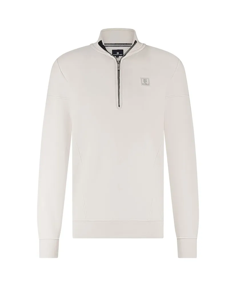 State of Art Trui Half-Zip Effen