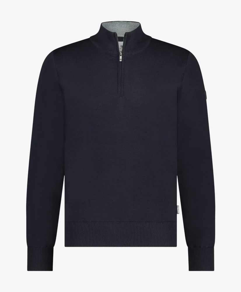 State of Art Trui Half-Zip Effen