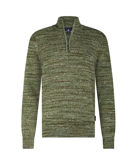 State of Art Trui Halfzip Gemêleerd