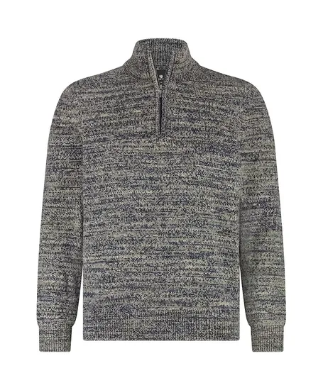 State of Art Trui Halfzip Gemêleerd