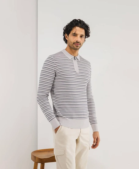 State of Art Trui Polo Stripe