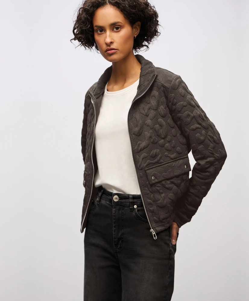 Street One Blazer LM Leo Jkt w. Stand-Up Collar