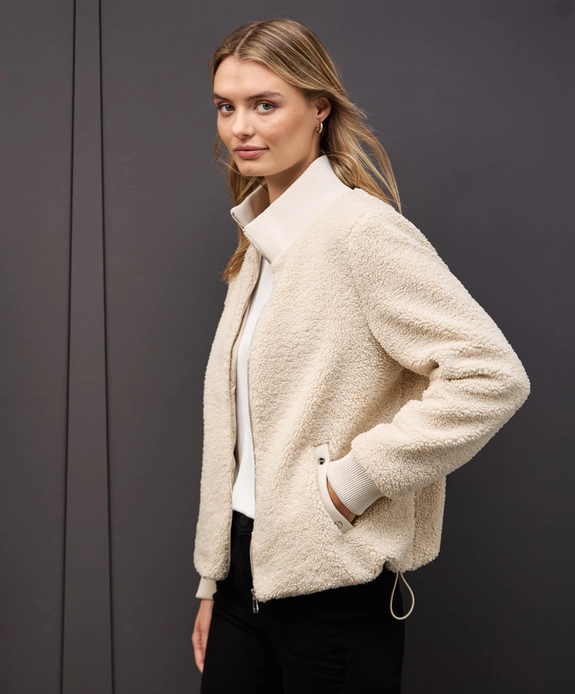 Street One Blazer LM Teddy Jkt w. Knit Details