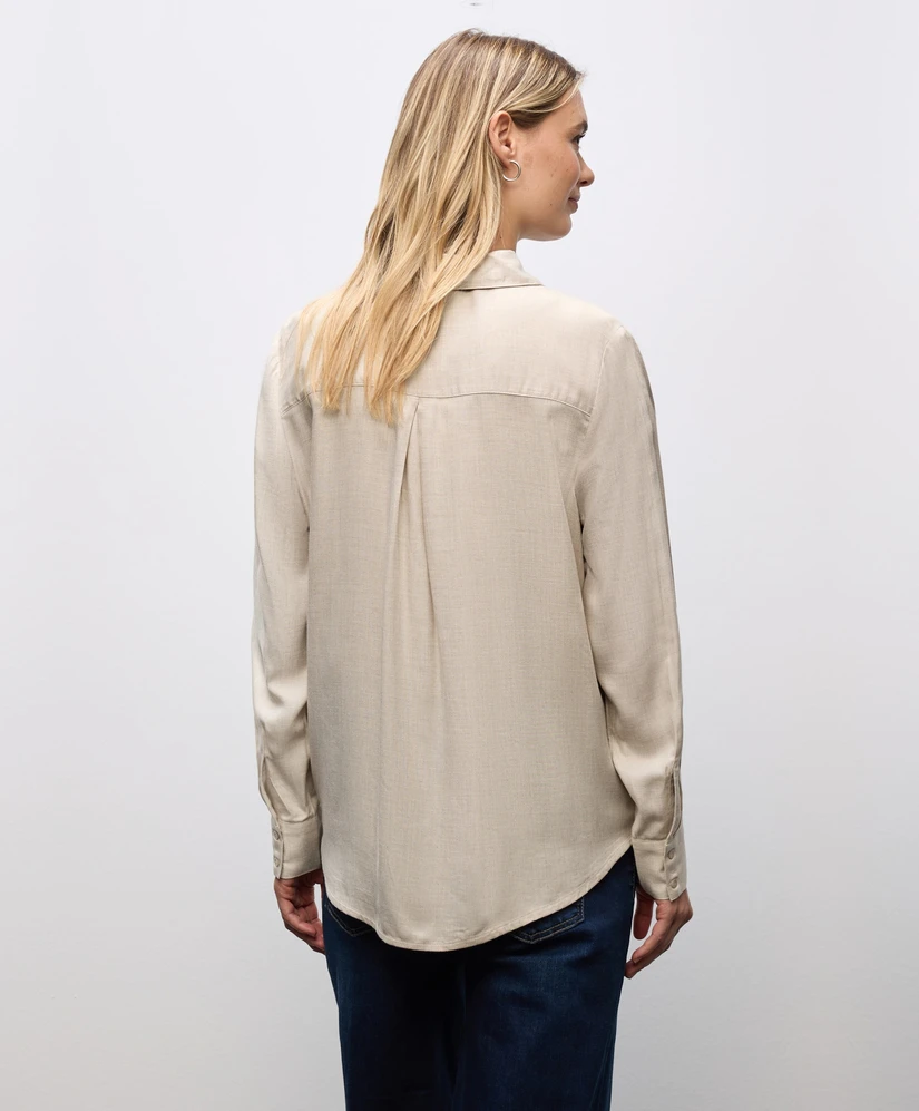 Street One Blouse LM LTD QR Melange shirtcollar bl