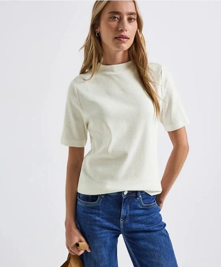 Street One T-shirt Geribt