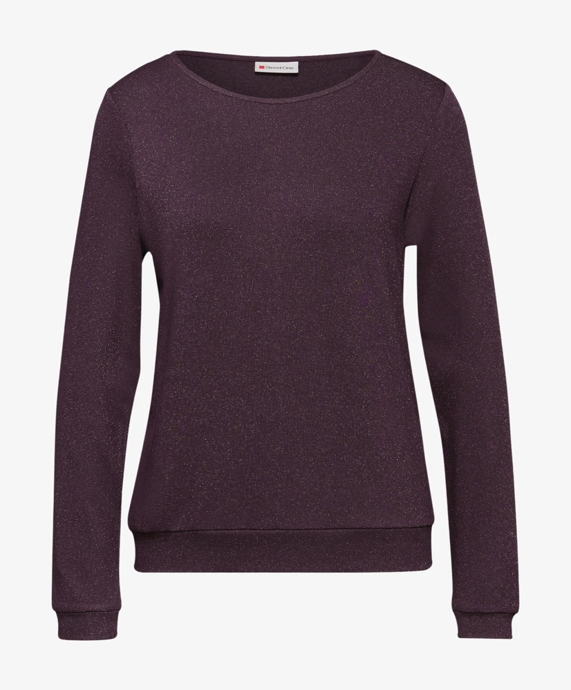 Street One T-shirt KM fine shiny knit look shirt
