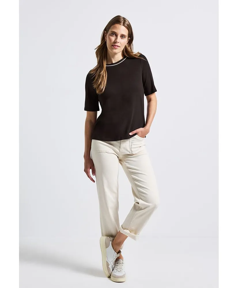Street One T-shirt Rib Collar