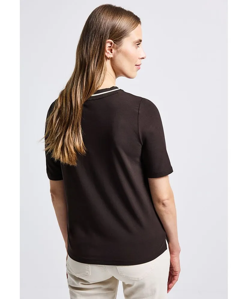 Street One T-shirt Rib Collar