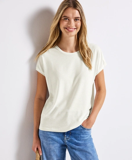 Street One T-shirt Shiny Strips