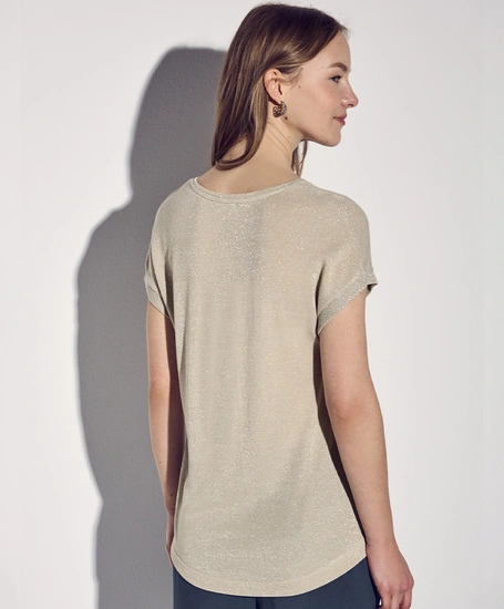 Street One T-shirt Shiny V-Hals
