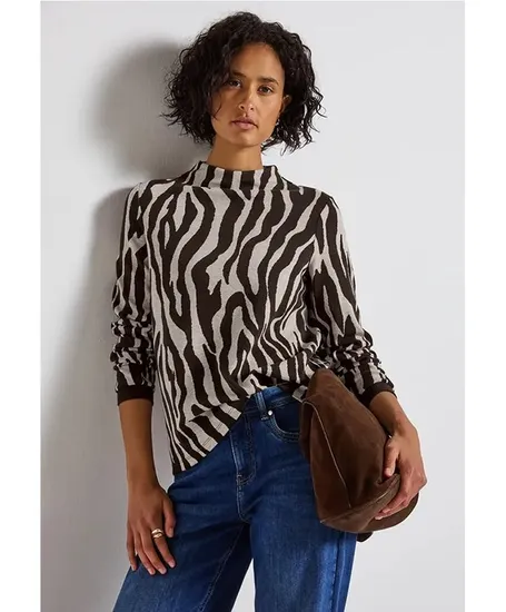 Street One Top Zebra Print