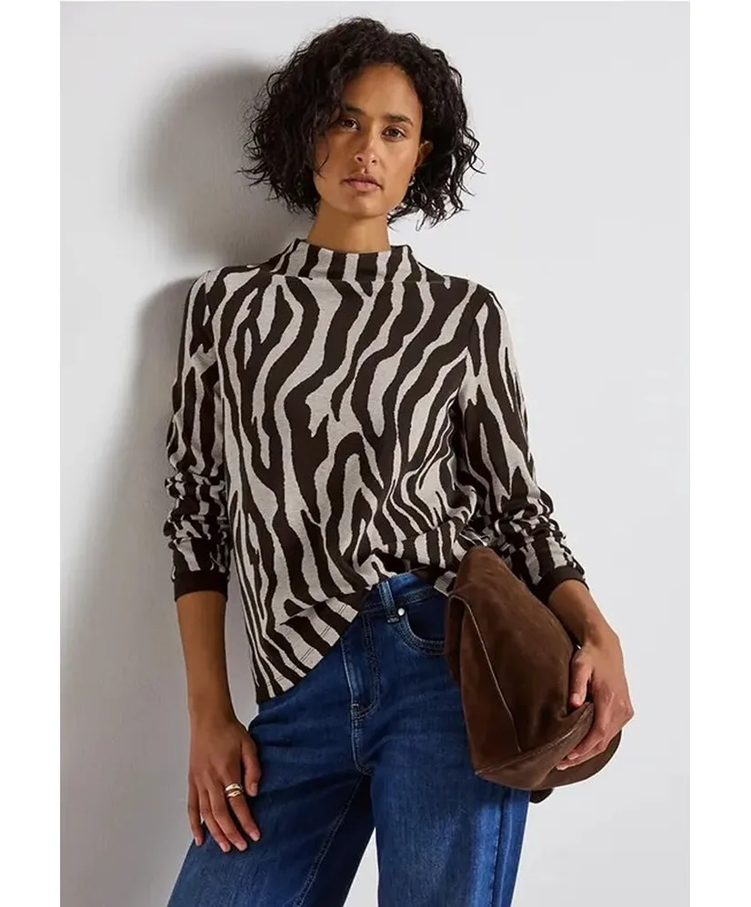 Street One Top Zebra Print