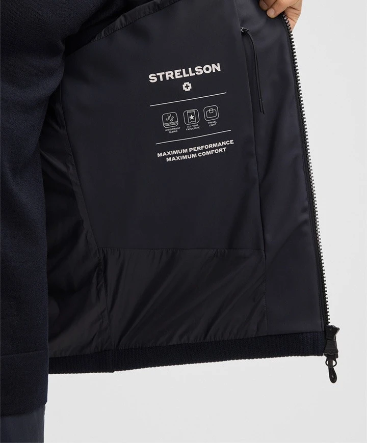 Strellson Gewatteerde Jas Flex Knit 2.0