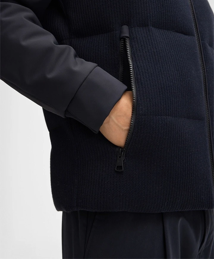 Strellson Gewatteerde Jas Flex Knit 2.0