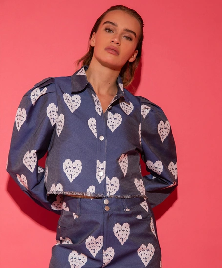 STUDIO AMAYA Cropped Jacket Heart