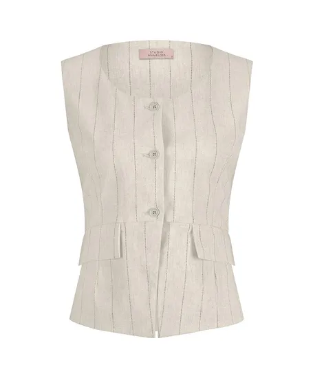 Studio Anneloes Gilet Rebekka Pinstripe