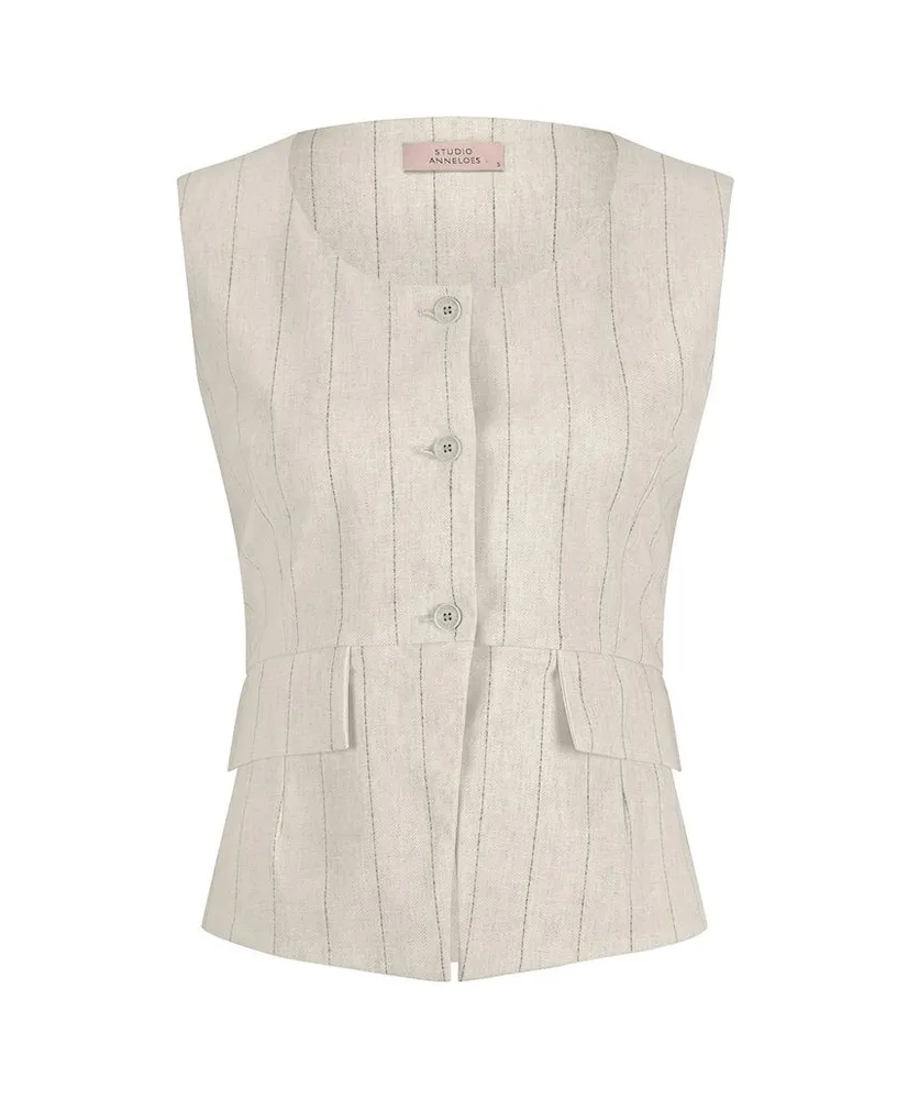 Studio Anneloes Gilet Rebekka Pinstripe