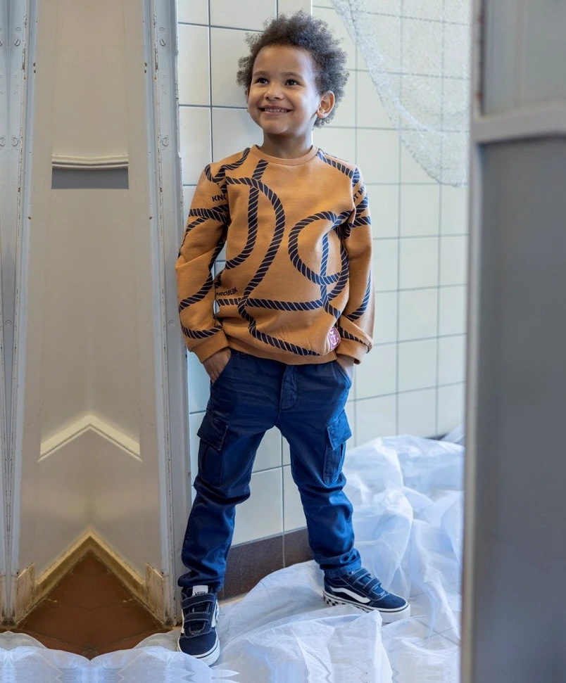 STURDY Cargo Broek Waves And Whale