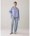 Summum Blouse Gold Foil Stripe