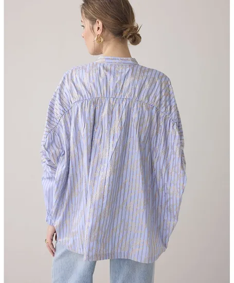Summum Blouse Gold Foil Stripe