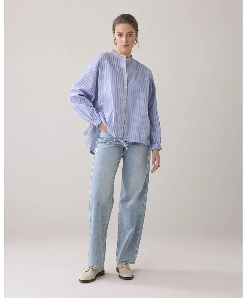 Summum Blouse Gold Foil Stripe