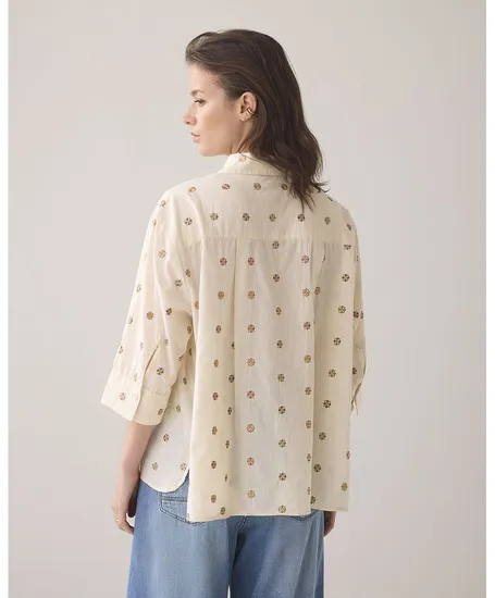 Summum Blouse Scattered Emboidery