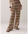 Summum Broek Wide Leg Zig Zag