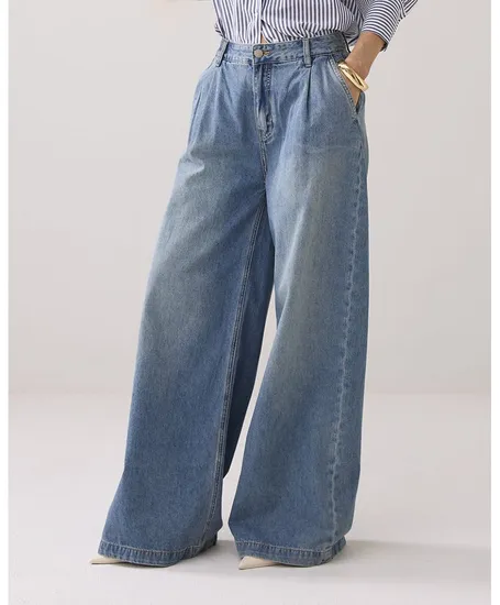Summum Jeans Vintage Cotton Twill Wide Leg