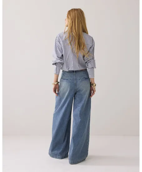 Summum Jeans Vintage Cotton Twill Wide Leg