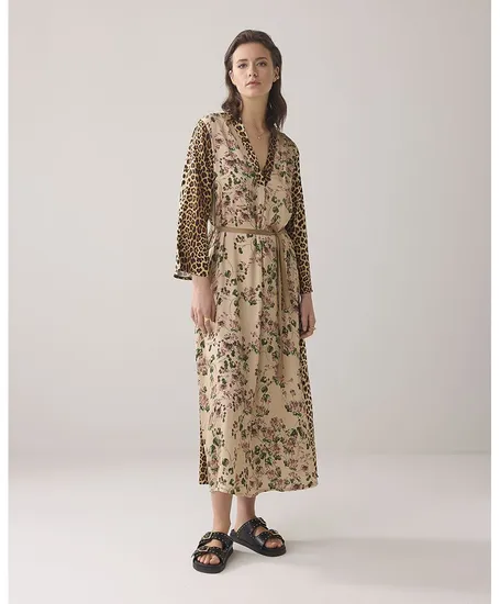 Summum Maxi Jurk Flower Animal