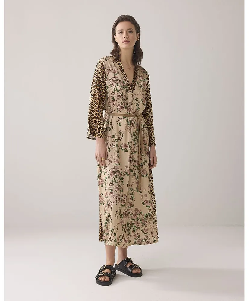 Summum Maxi Jurk Flower Animal