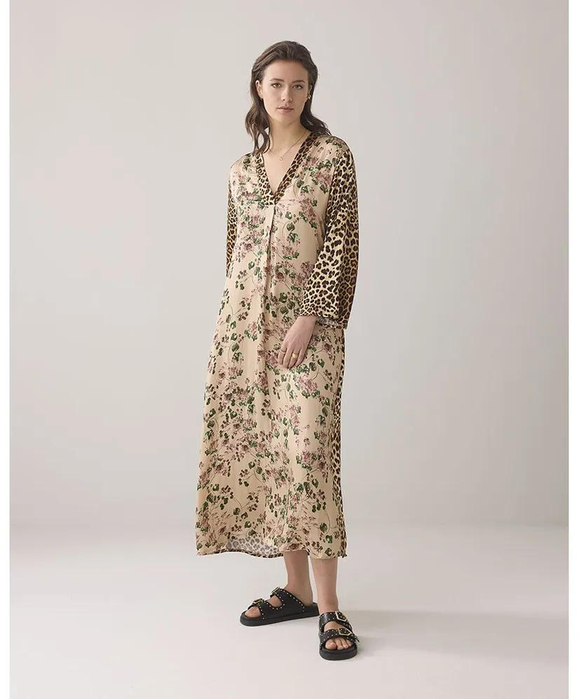 Summum Maxi Jurk Flower Animal