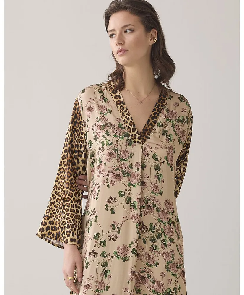 Summum Maxi Jurk Flower Animal