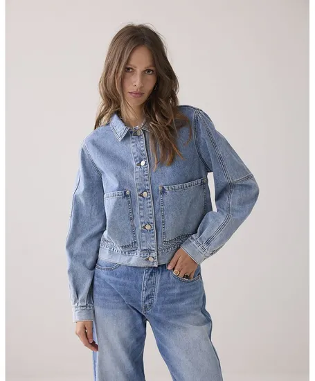 Summum Spijkerjack Vintage Cotton Twill