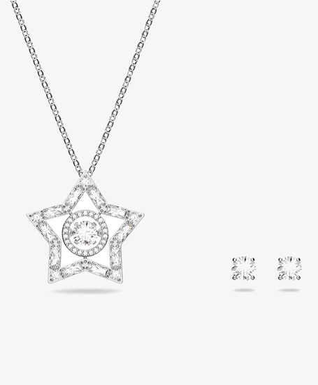 Swarovski Ketting & Oorknopjes Set Stella Ster