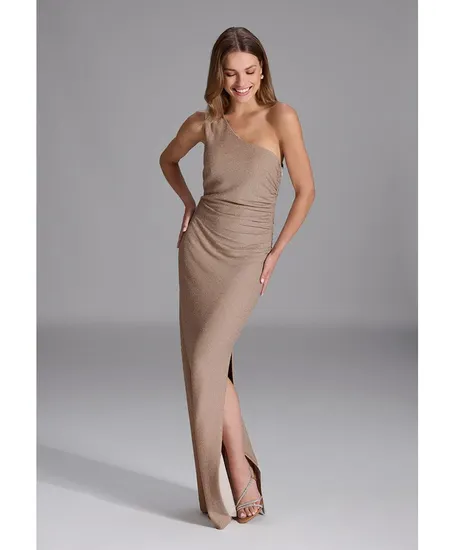 SWING Maxi Jurk Offshoulder Split