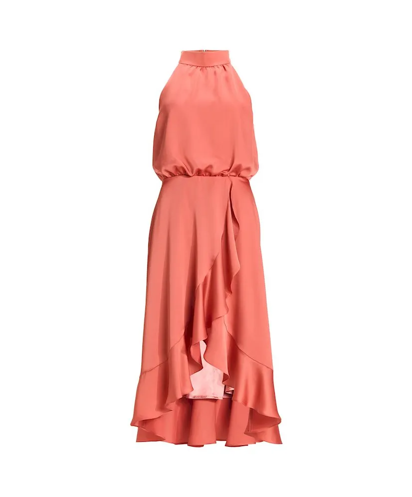 SWING Midi Jurk Halter Ruffle