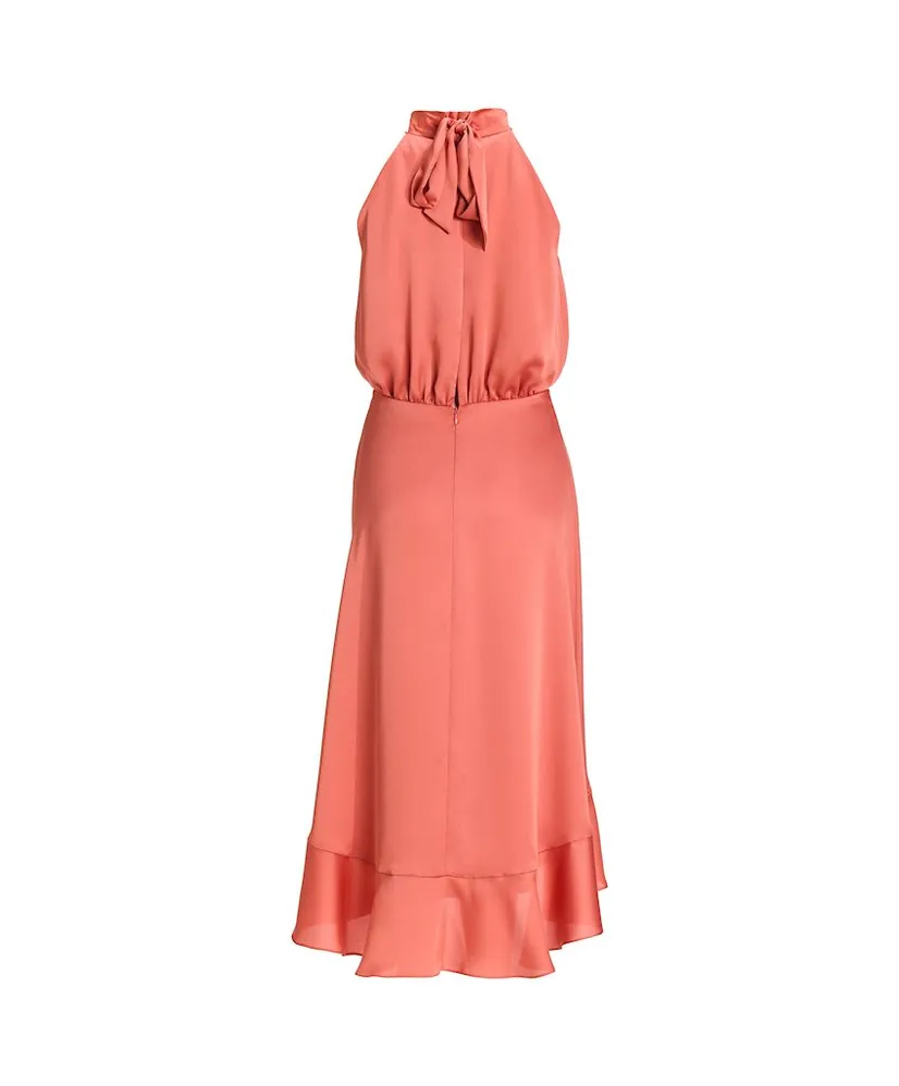 SWING Midi Jurk Halter Ruffle