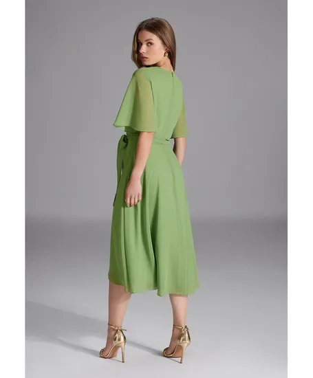 SWING Midi Jurk Ruffle