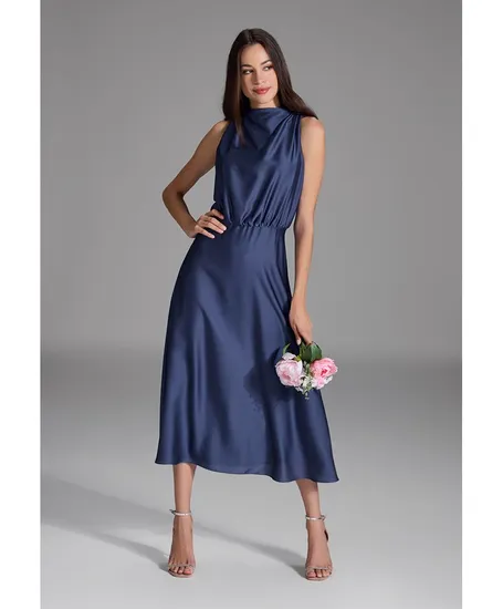 SWING Midi Jurk Satin