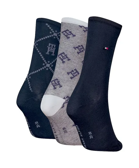 Tommy Hilfiger Sokken Monogram Giftbox 3-Pack