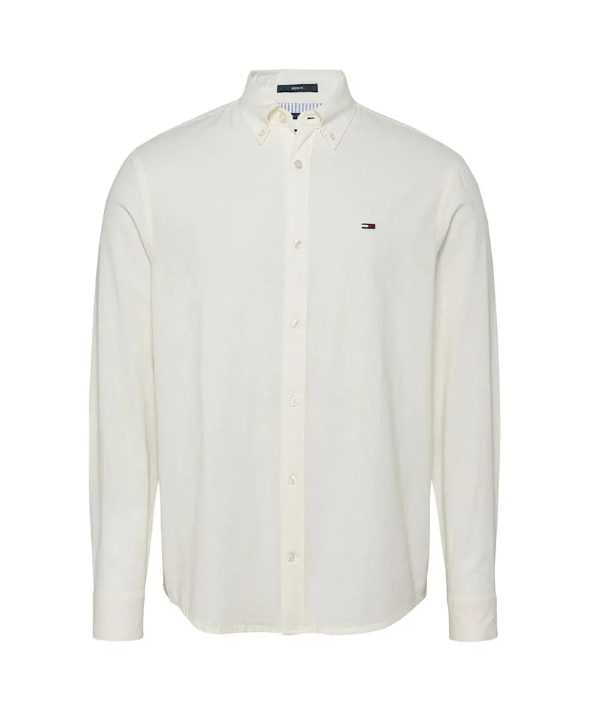 Tommy Jeans Overhemd Linen Blend Regular Fit