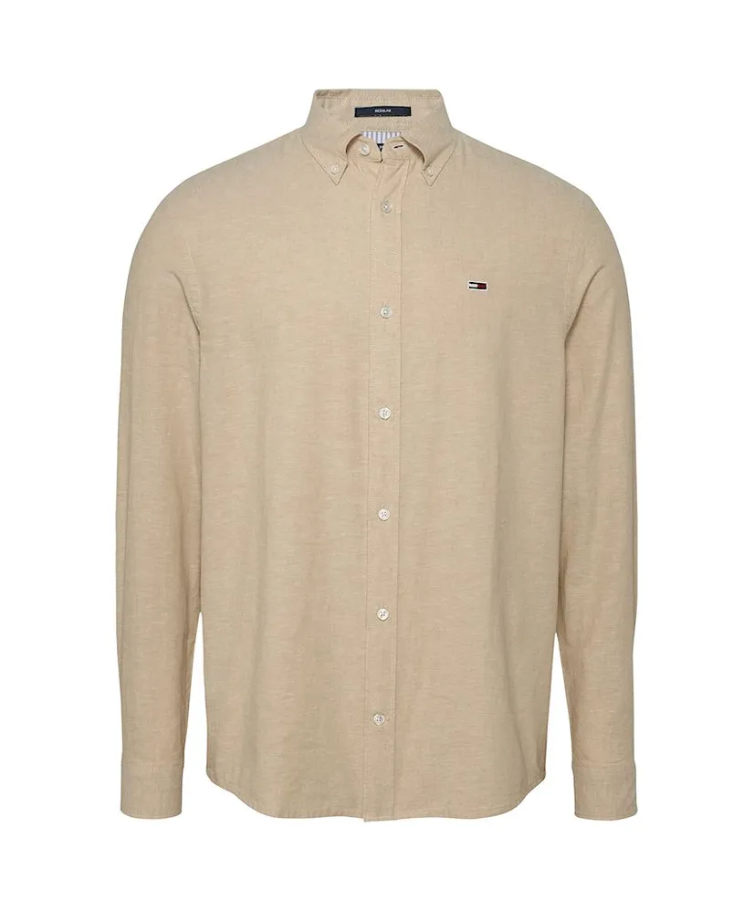 Tommy Jeans Overhemd Linen Blend Regular Fit