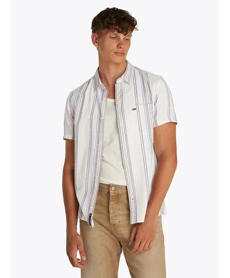 Tommy Jeans Overhemd Slub Stripe
