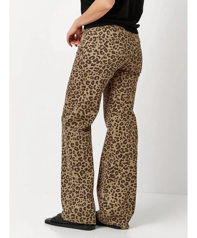 TONI Broek Ella Wide Leg Leopard