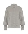 Tramontana Blouse Smocked-Cuff Dots