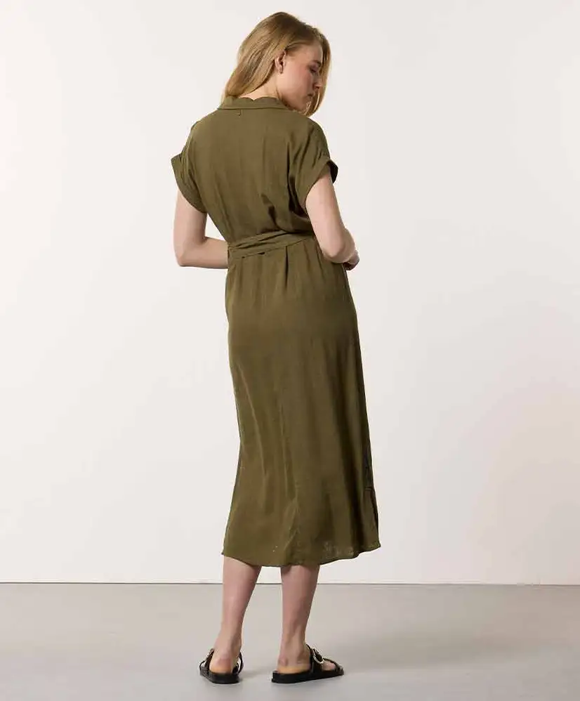 Tramontana Midi Jurk Effen