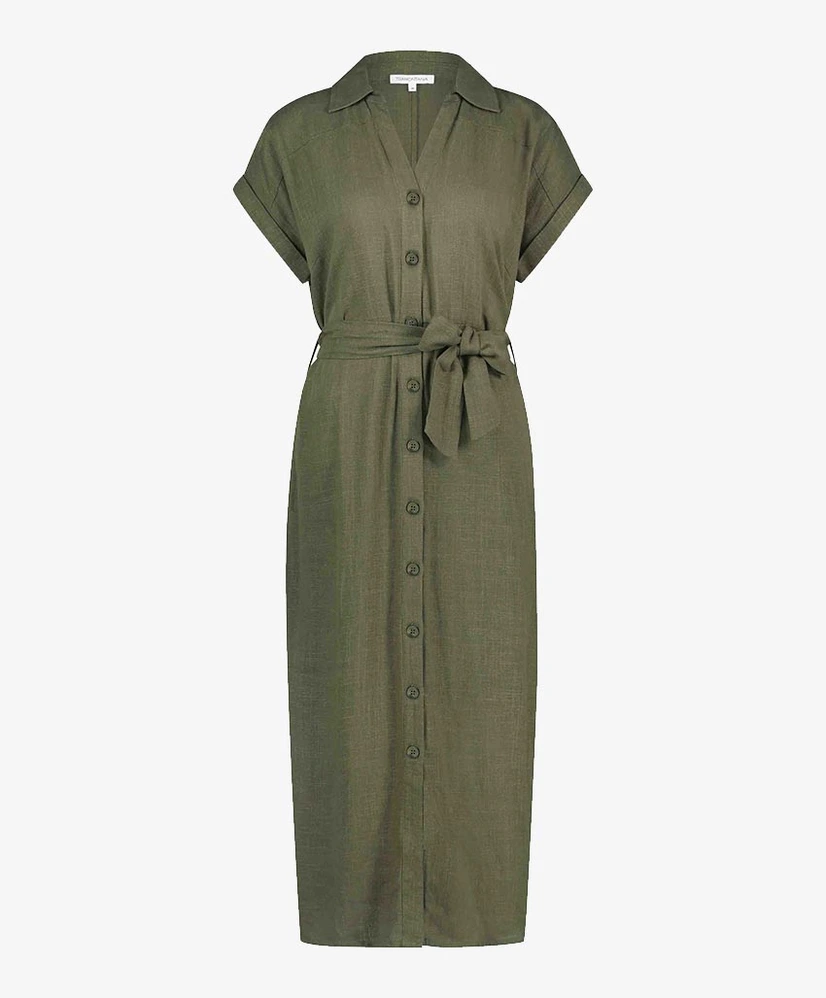 Tramontana Midi Jurk Effen
