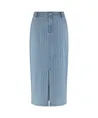 Tramontana Midi Rok Pinstripe Denim
