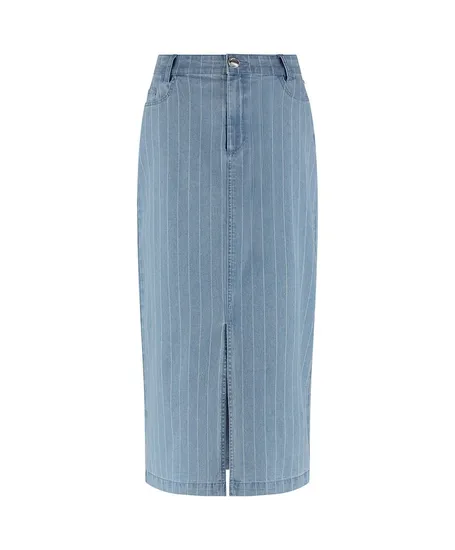 Tramontana Midi Rok Pinstripe Denim